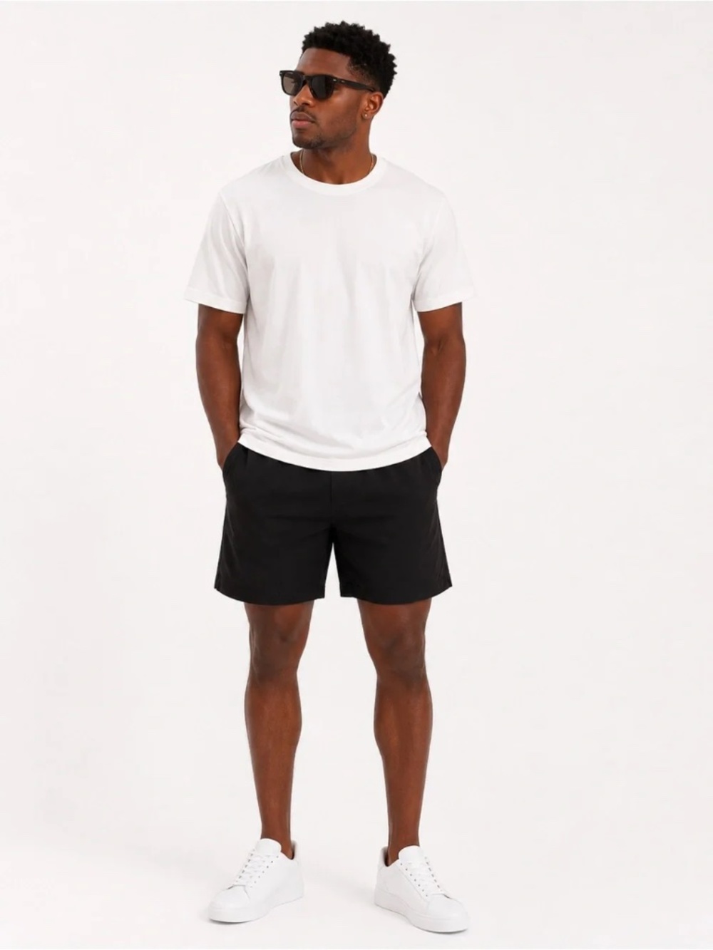 MANGO White Short Sleeve Crewneck Tee Men's L